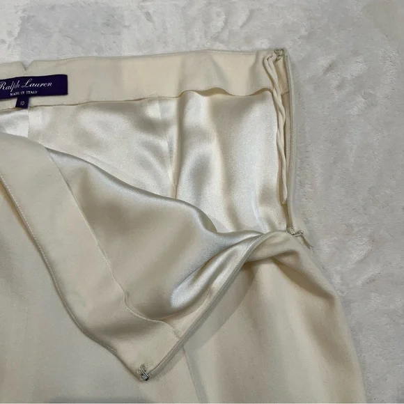 Ralph Lauren purple label silk lined wool ivory pants 10 - Picture 3 of 11